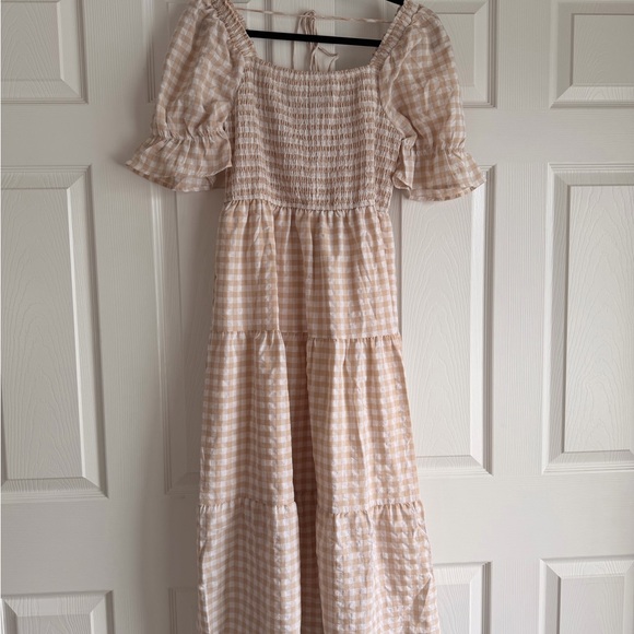 Gingham Midi Dress - Size M - Picture 3 of 10